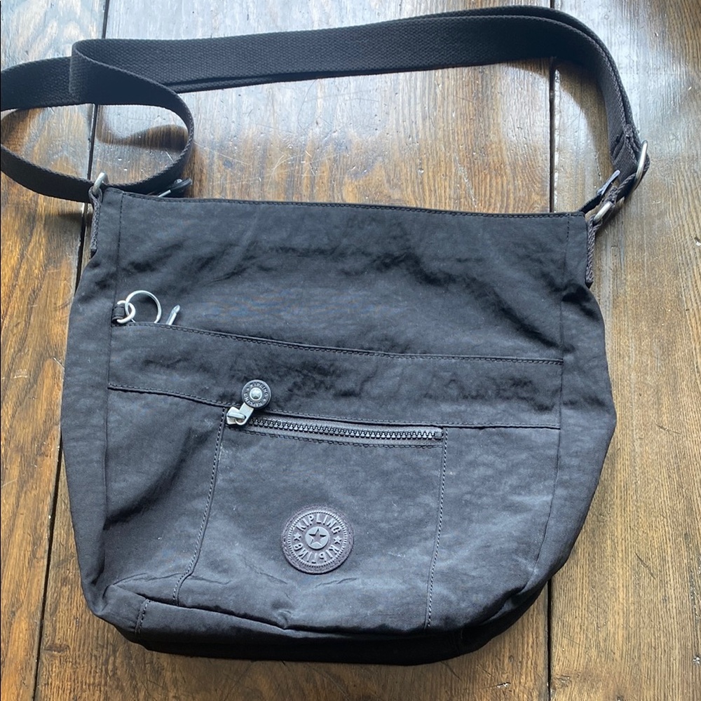 Kipling Black Messenger Bag with Adjustable Straps
